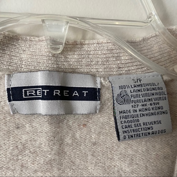 Retreat Men’s Lambswool Front Button Vest Small - Picture 2 of 7